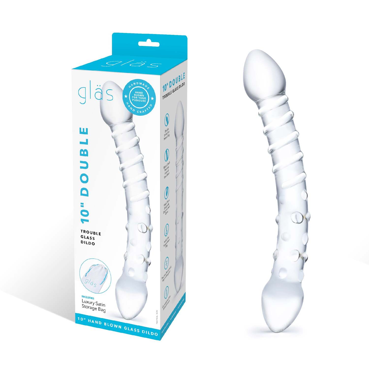 DOVELAND - Glas - Dvojité sklenené dildo Double Trouble