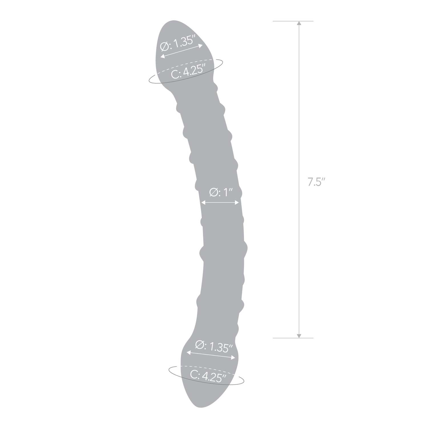 DOVELAND - Glas - Dvojité sklenené dildo Double Trouble