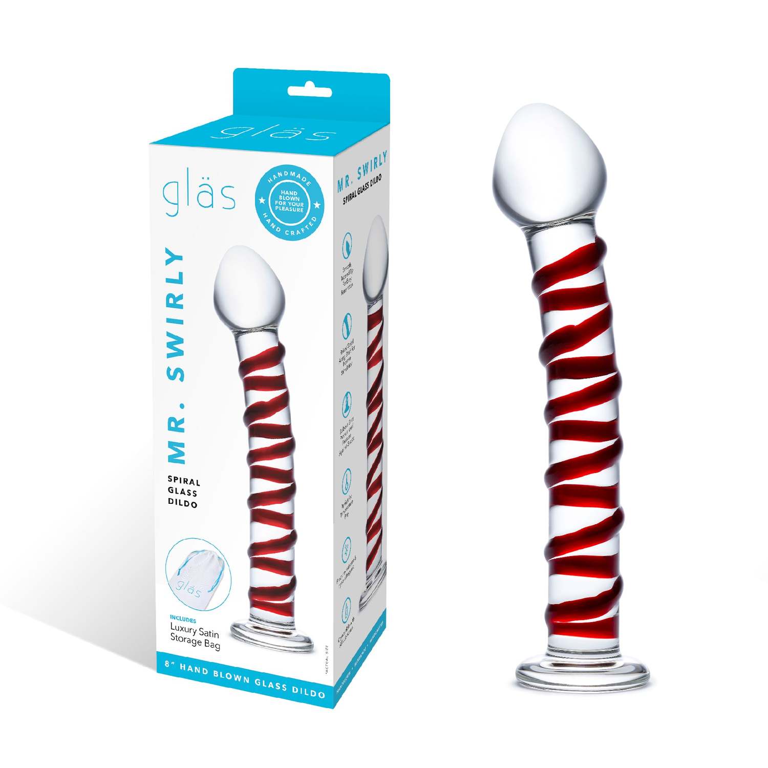 DOVELAND - Glas - Mr. Swirly Sklenené Dildo