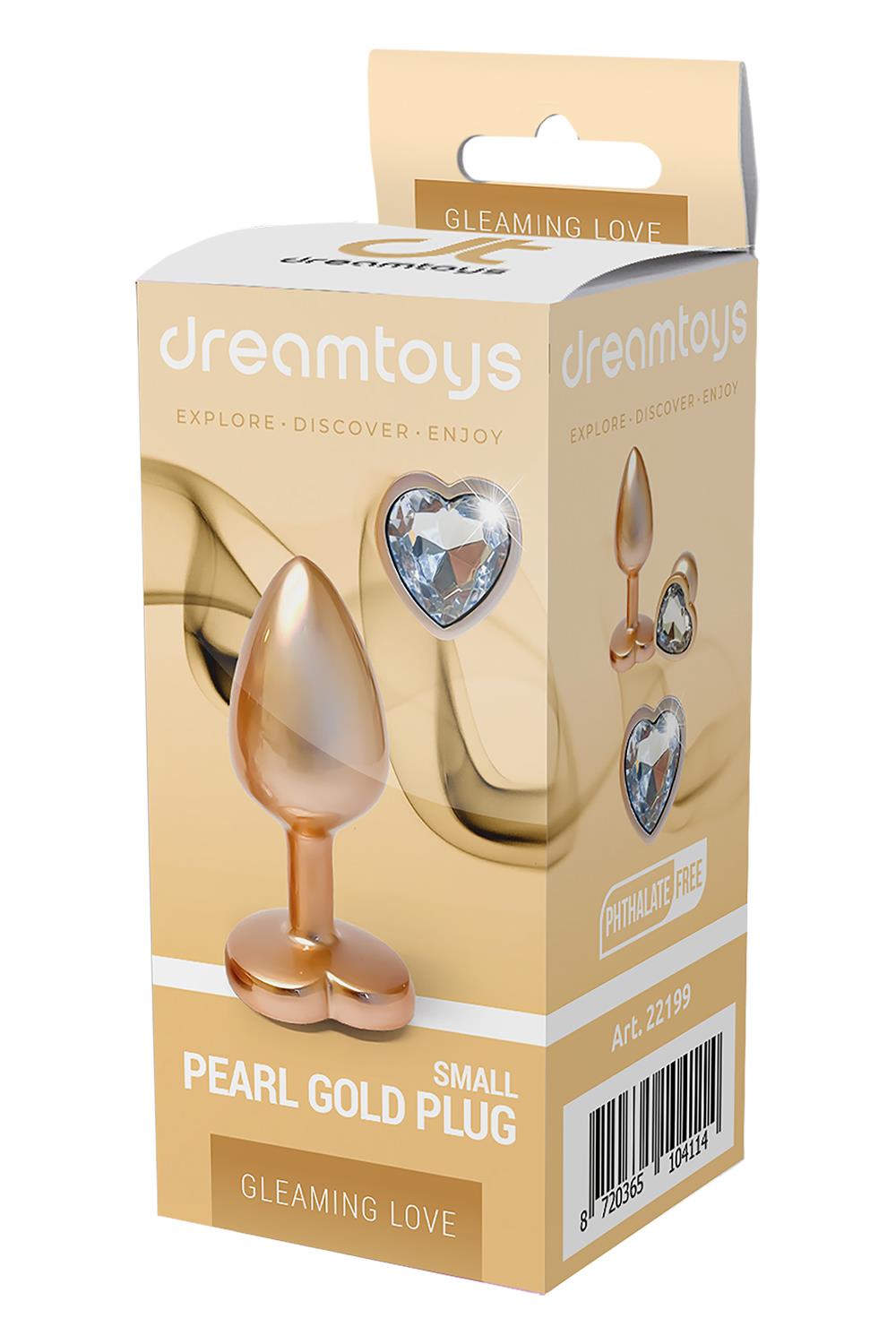 DOVELAND - DREAMTOYS GLEAMING LOVE PERLOVÝ ZLATÝ ANÁLNY KOLÍK MALÝ