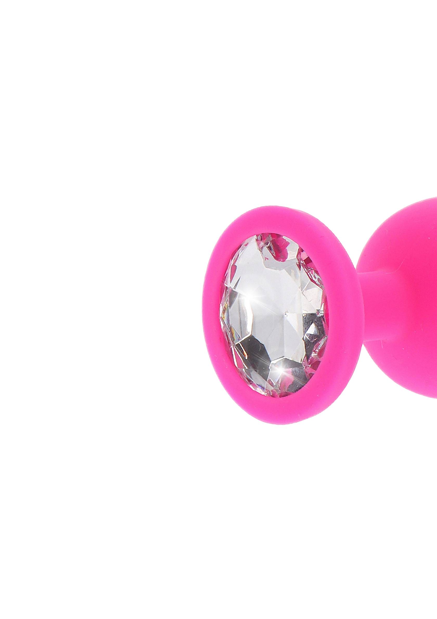 DOVELAND - ToyJoy análna zástrčka Anal Play Diamond Booty Jewel stredná ružová