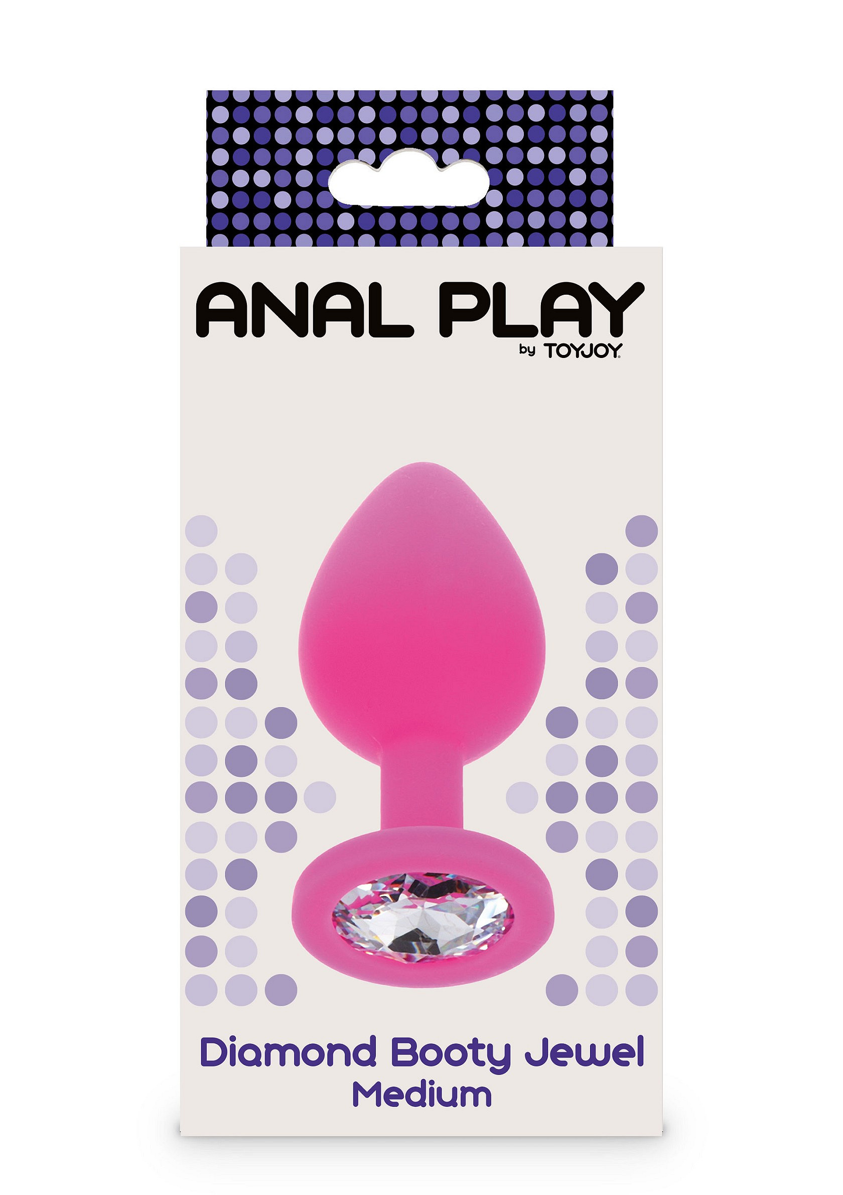 DOVELAND - ToyJoy análna zástrčka Anal Play Diamond Booty Jewel stredná ružová