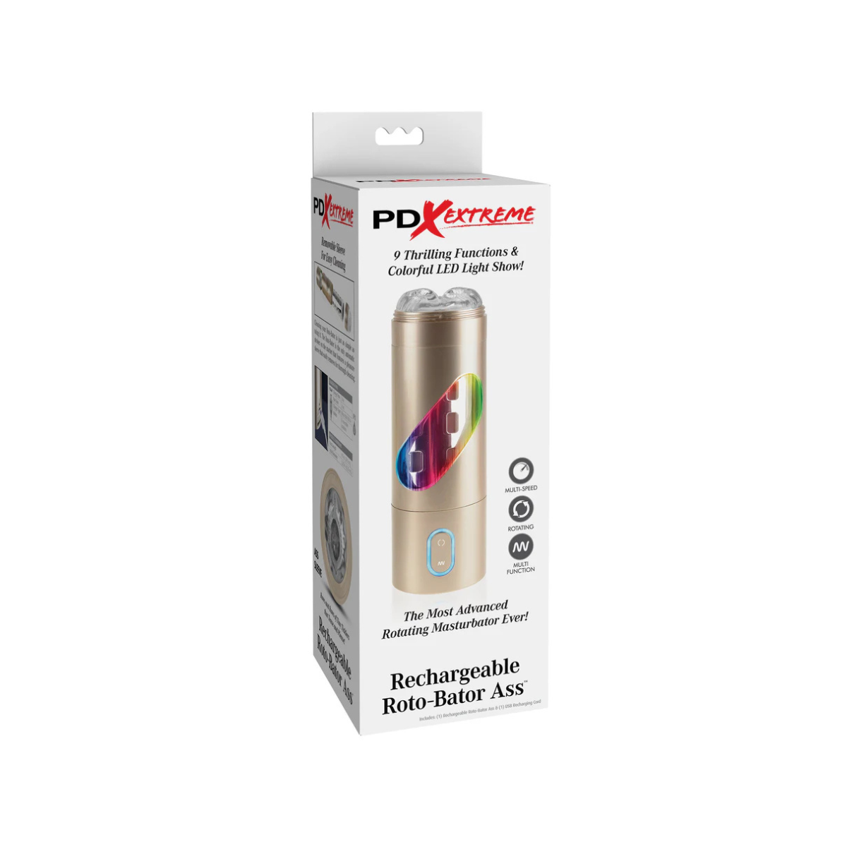 DOVELAND - PDX Extreme Nabíjateľný Roto-Bator Ass Multicolor