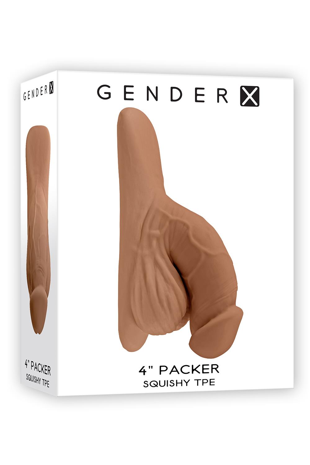 DOVELAND - GENDER X 4PALCOVÝ PACKER, MOCCA FARBA POKOŽKY