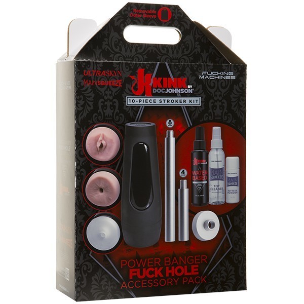 DOVELAND - Sada príslušenstva k sexuálnemu stroju Kink Power Banger Fuck Hole Accessory Pack 10-dielna súprava