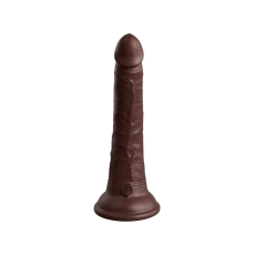 King Cock Elite 7" Dual Density Silicone Cock Brown