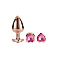DREAMTOYS ZESTAW KORKÓW GLEAMING LOVE ROSE GOLD PLUG SET