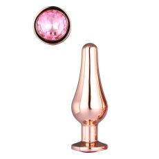 DREAMTOYS KOREK ANALNY GLEAMING LOVE ROSE GOLD PLEASURE PLUG S