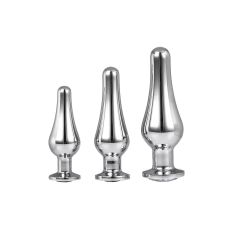 DREAMTOYS GLEAMING LOVE PLEASURE PLUG SET SILVER