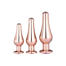 DREAMTOYS GLEAMING LOVE PLEASURE PLUG SET ROSE GOLD