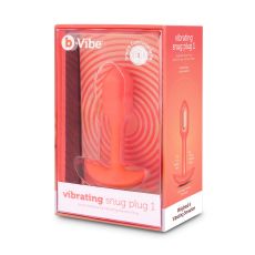 B-VIBE VIBRATING SNUG PLUG 1 ORANGE