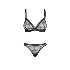 Petitenoir Set out of plunge underwired bra and thong XL