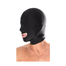 Maska Pipedream Fetish Fantasy Series Spandex Open Mouth Hood Black