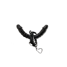 Pipedream Fetisch Fantasy Series Vibrating Double Delight Strap-On Black