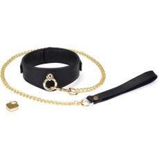Liebe Seele obróżka ze smyczą Dark Secret Curved Collar