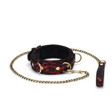 Liebe Seele Victorian Garden Lace and Velvet Collar with Leash