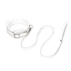 Liebe Seele obróżka ze smyczą Fuji White Collar with Leash