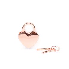Liebe Seele kłódka Rose Gold Heart Shape Padlock (2pcs a set)