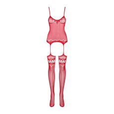 Bodystocking F214 czerwone S/M/L