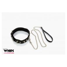 Whips Slave collar with a leash