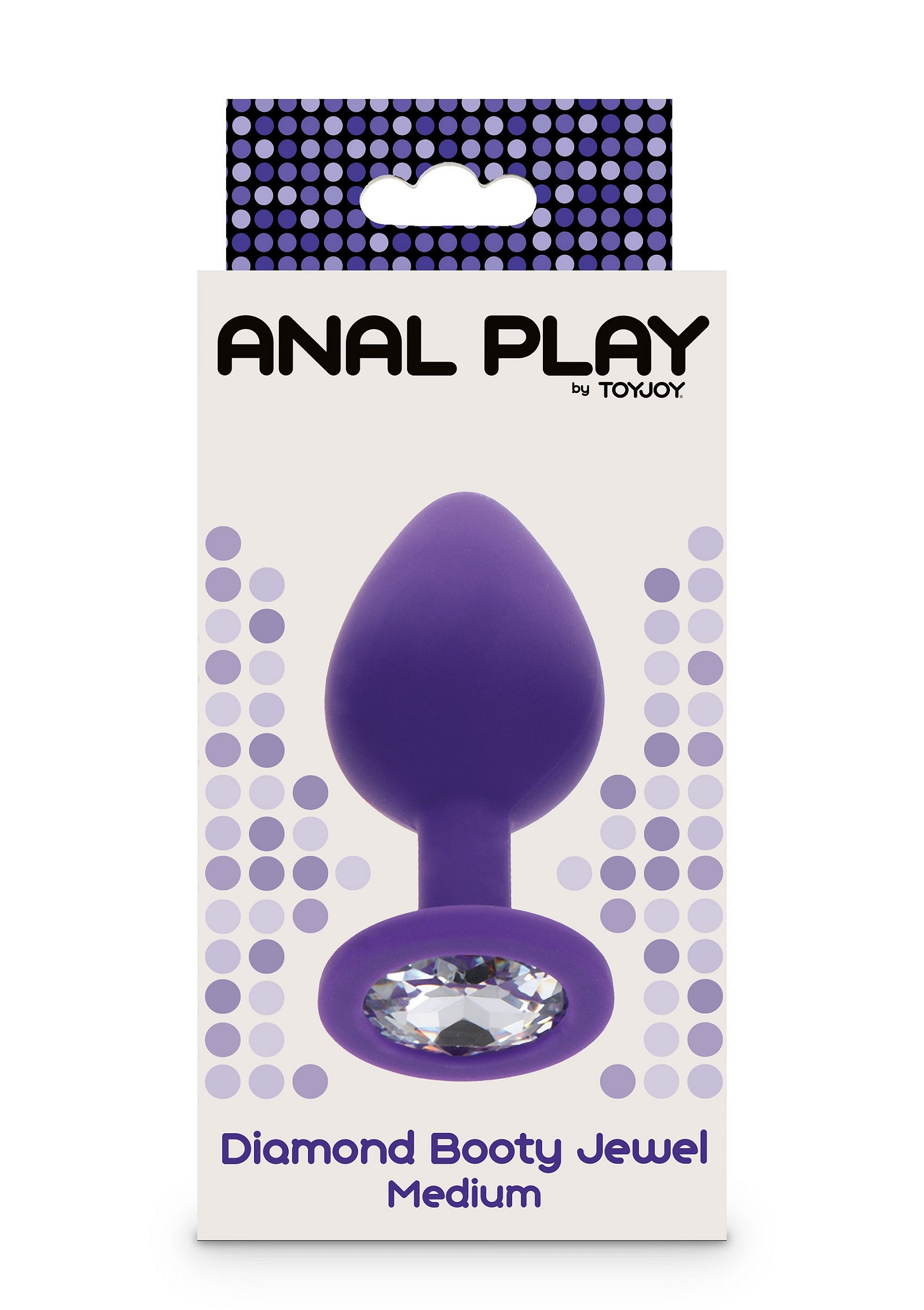 DOVELAND - ToyJoy análna zástrčka Anal Play Diamond Booty Jewel stredná fialová