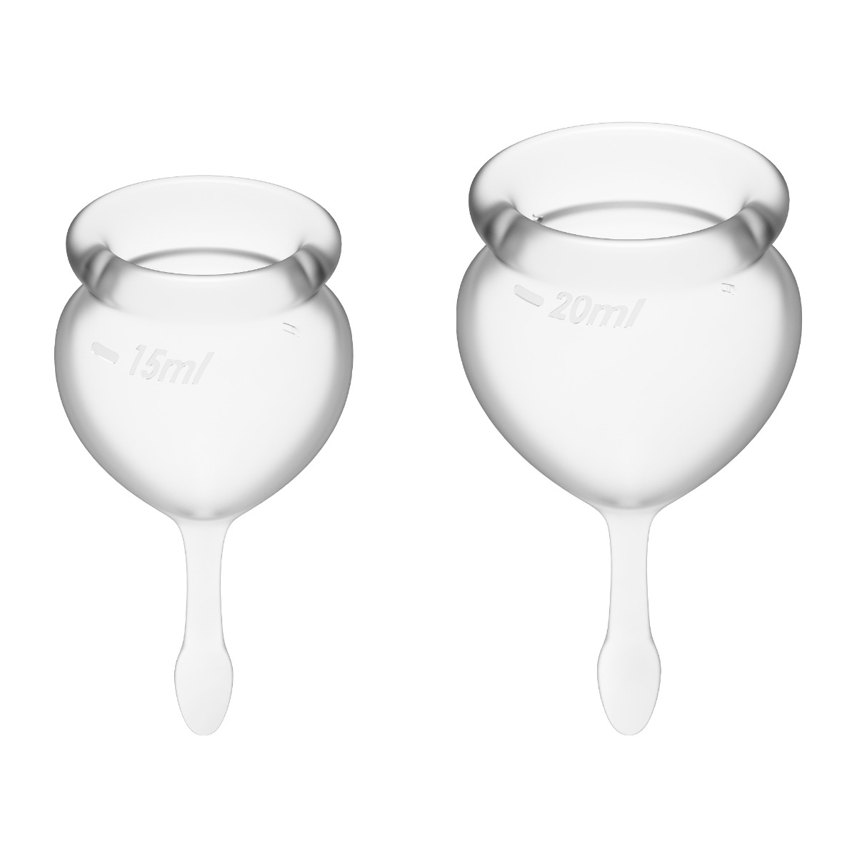 DOVELAND - Sada menštruačných kalíškov Satisfyer Feel Good Transparentná