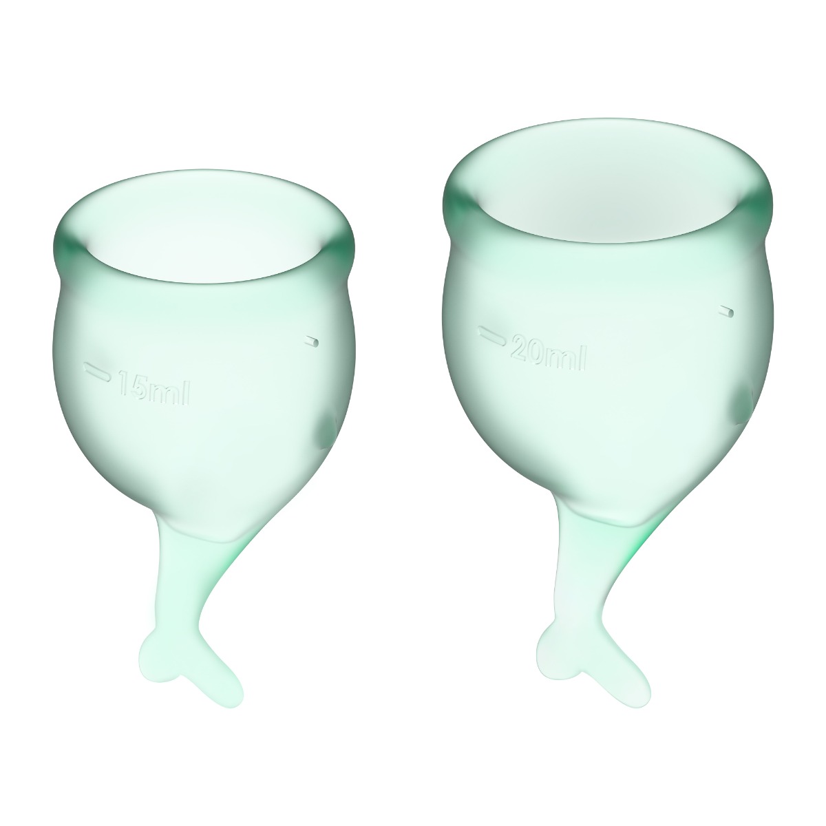 DOVELAND - Sada menštruačných kalíškov Satisfyer Feel Secure Menstrual Cup Set svetlo zelená