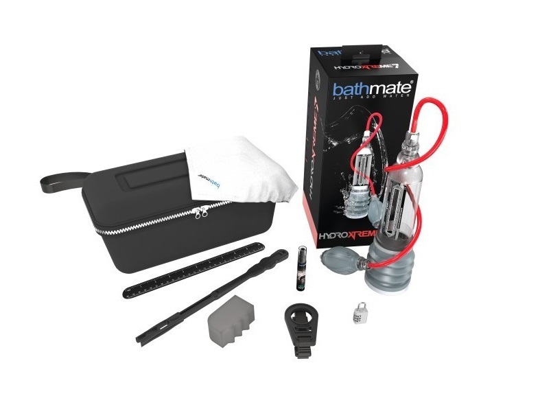 DOVELAND - Sada s vodnou pumpou na zväčšenie penisu Bathmate HydroXtreme7 Crystal Clear