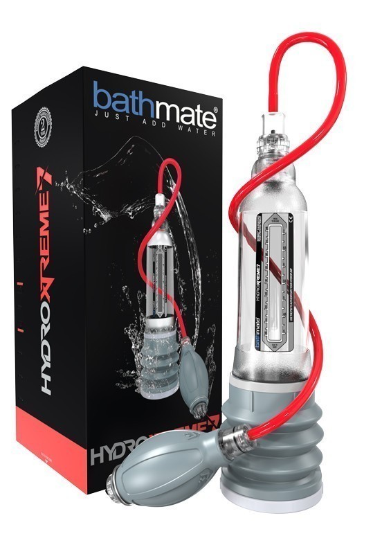 DOVELAND - Sada s vodnou pumpou na zväčšenie penisu Bathmate HydroXtreme7 Crystal Clear