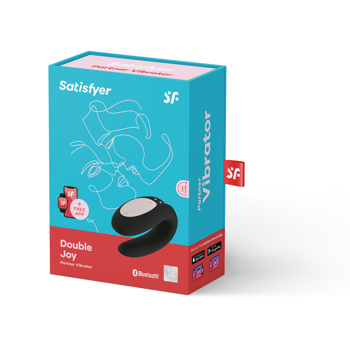 DOVELAND - Satisfyer Double Joy Black vrátane Bluetooth a aplikácie