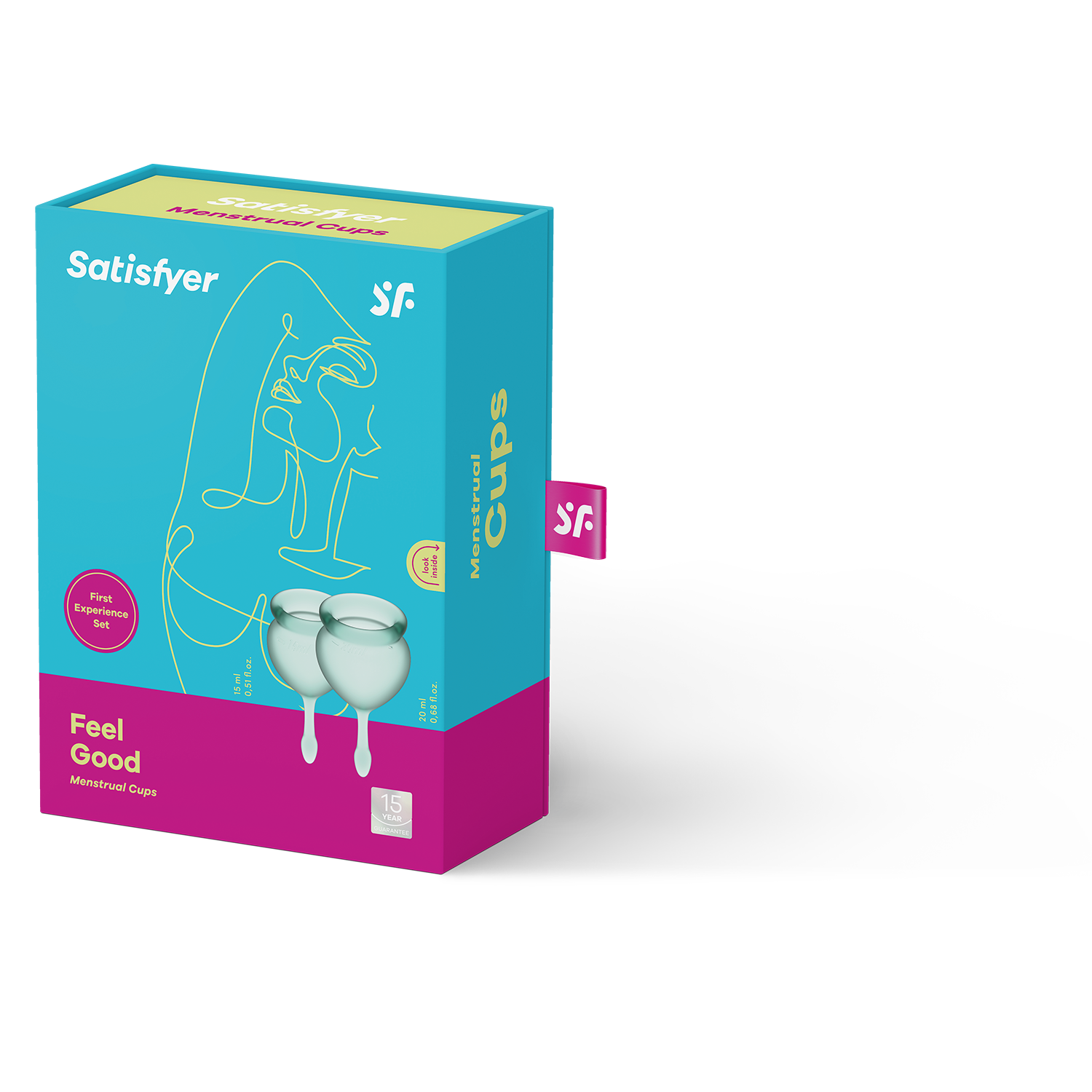 Sada menštruačných kalíškov Satisfyer Feel Good tmavozelená