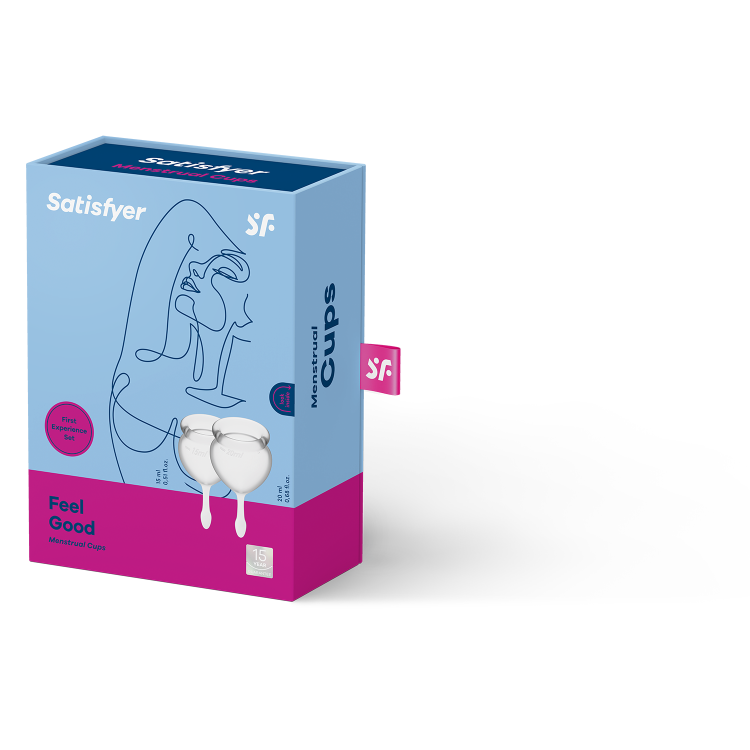 Sada menštruačných kalíškov Satisfyer Feel Good Transparentná