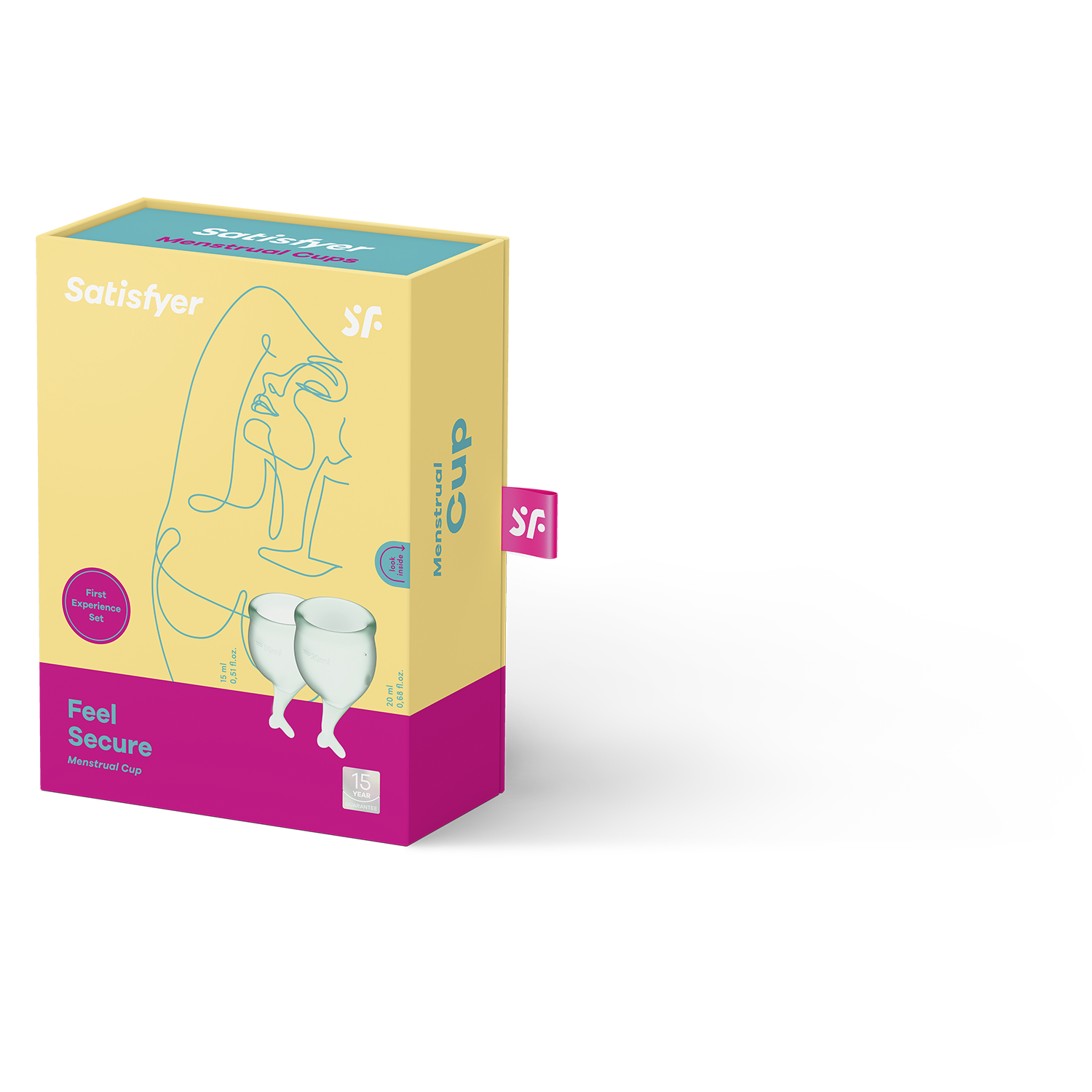 Sada menštruačných kalíškov Satisfyer Feel Secure Menstrual Cup Set svetlo zelená