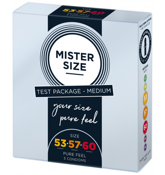 DOVELAND - Mister.Size Testbox 53-57-60 3 kondómy