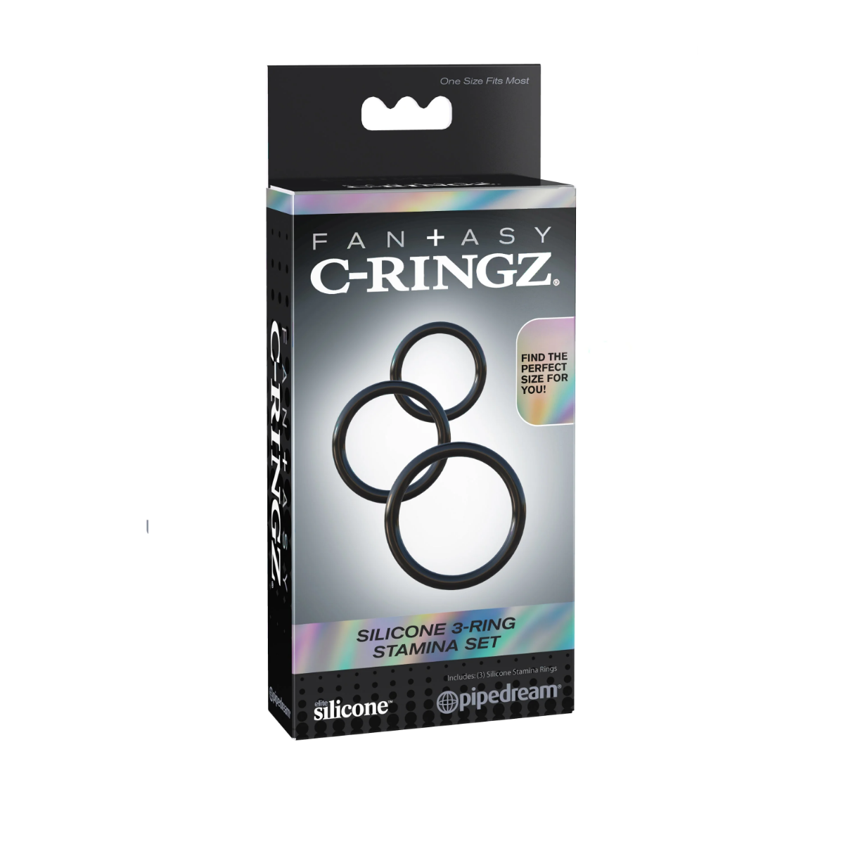 DOVELAND - 3 silikónové krúžky Pipedream Fantasy C-Ringz Silicone 3-Krúžková sada na výdrž