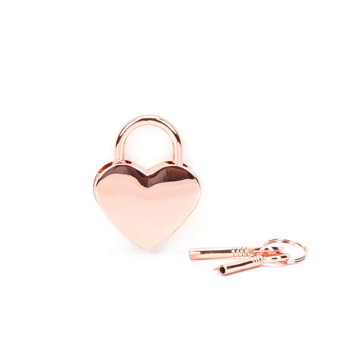 Liebe Seele zámok Rose Gold tvar srdca (2 ks v sade)