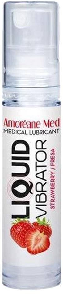 Tekutý vibrátor Liquid Vibrator Jahoda 10 ml Amoreane