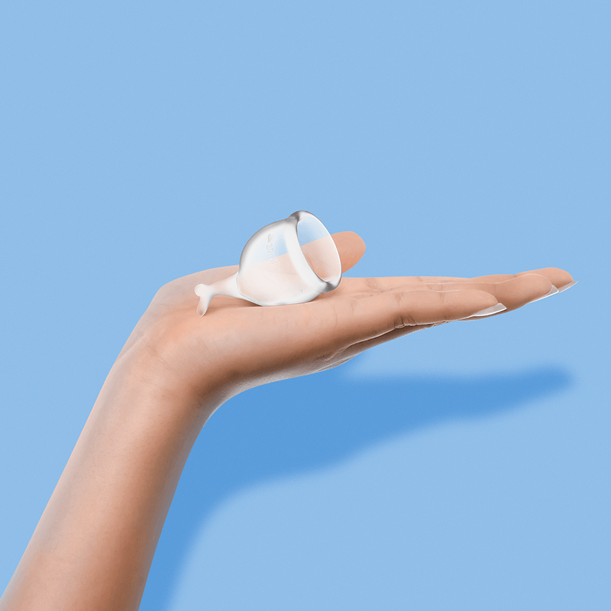 DOVELAND - Satisfyer Feel Secure sada menštruačných kalíškov priehľadná